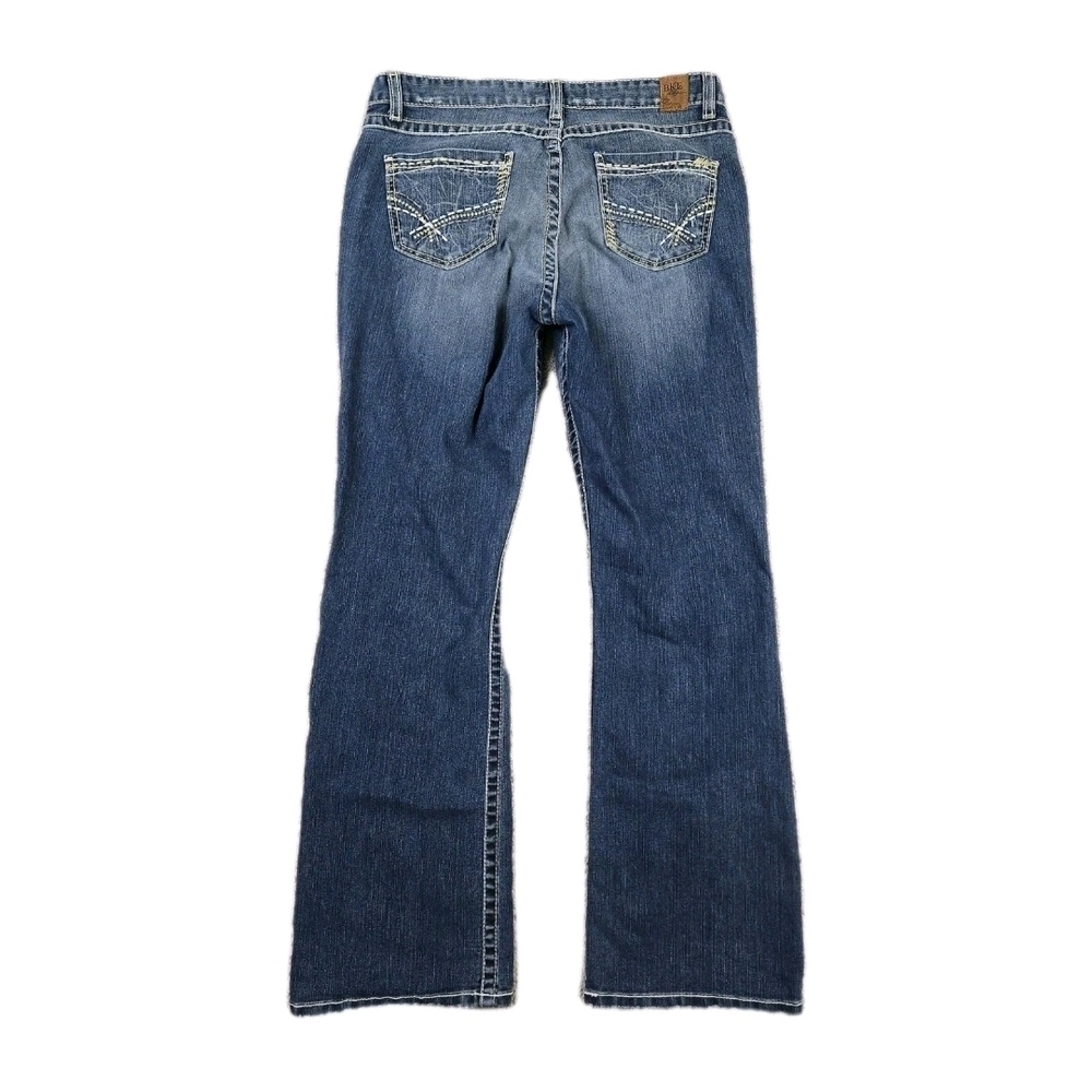 BKE Kate Bootcut Jeans Womens 34 Medium Wash Thick Stitch Stretch Denim Western